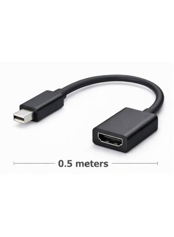 Rafomac Mini DisplayPort to HDMI Adapter, Mini DP Male to HDMI Female, 1080p Full HD, Audio Support, for Laptop, Monitor & Projector - Image 4